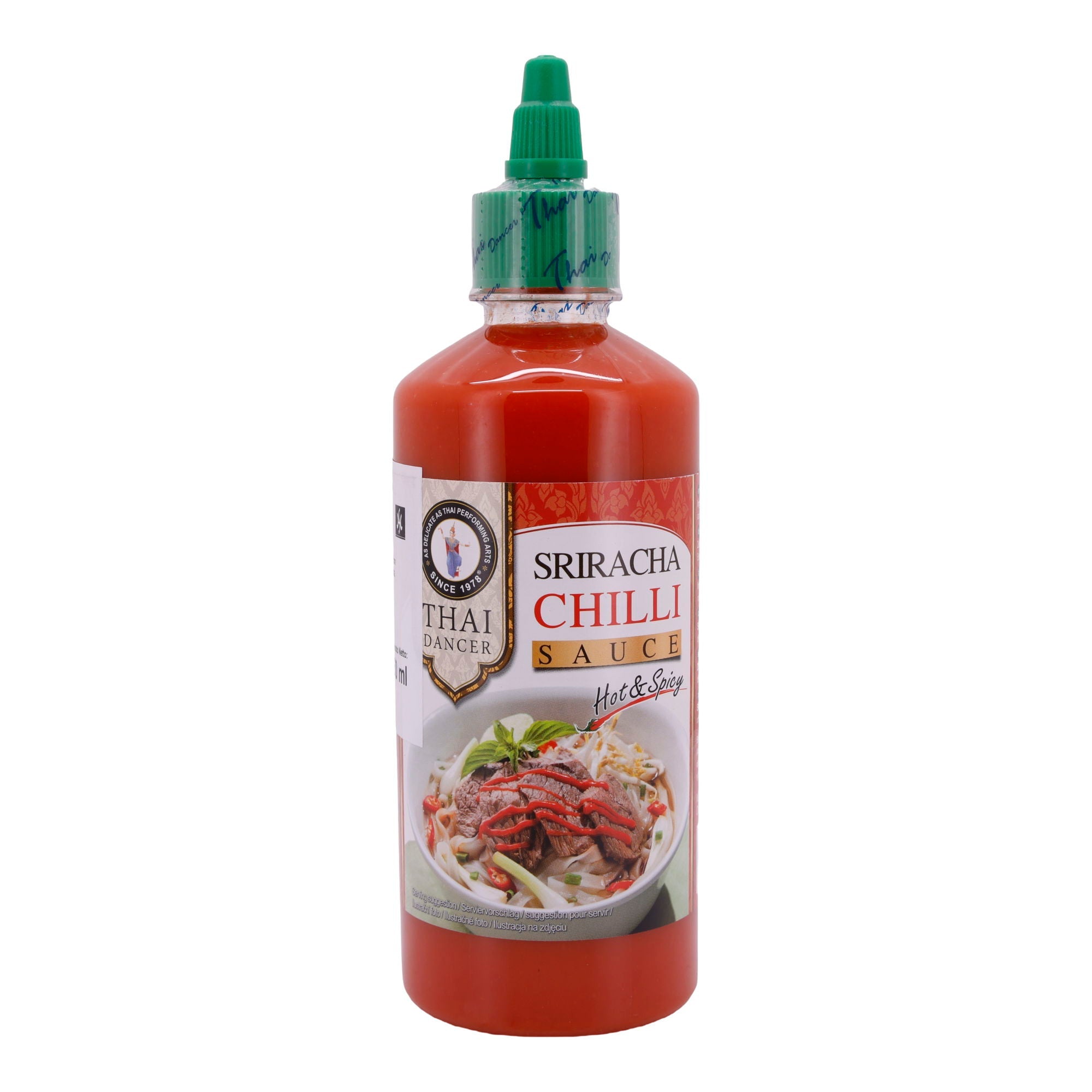 Sriracha Chilli Sauce Thai Dancer | Hot & Spicy | Scharfe Chilisauce für würzige Gerichte | 450 ml THAI DANCER